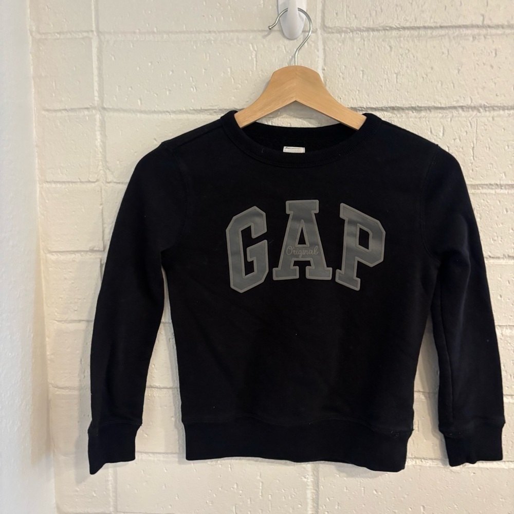 GAP kids black crewneck sweater